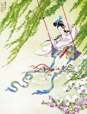 《荡漾春风》（局部）