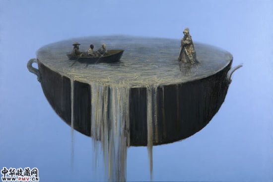 Roberto_Fabelo 2008年作 《偶遇圣母》布面油画 106 X 156 cm 由程昕东国际当代艺术空间提供