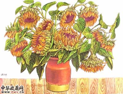 向日葵（国画） 祝大年