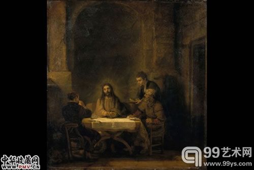 伦勃朗:《以杵马斯的晚餐》,法国巴黎卢浮宫藏,1648年