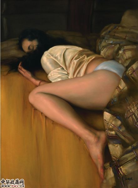 庞茂琨油画作品《难以醒来的早上》