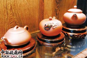 矮石瓢壶（左），天池壶 （中），掇圆壶（右）。