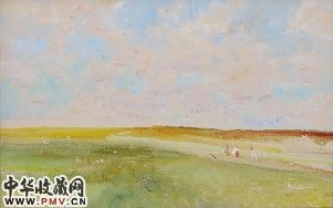 梅尔尼科夫 田野 14×24cm 1975年