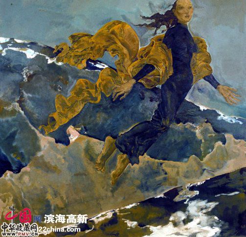 “Since1996当代艺术藏品展”作品：　夏俊娜 《青春年华》 创作年份：1996年 布面油画 180厘米×180厘米