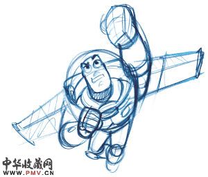 《玩具总动员》主角巴斯光年的草图将在本次展览中呈现。