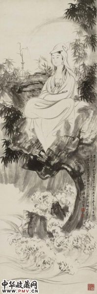 张大千（1899-1983）水月观音