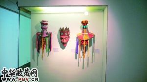 参展的部分墨西哥面具。
