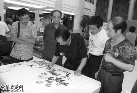 展览现场作画