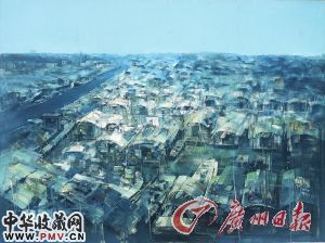 《1970年的德胜河》 布上油画 235cmx175cm 罗灵