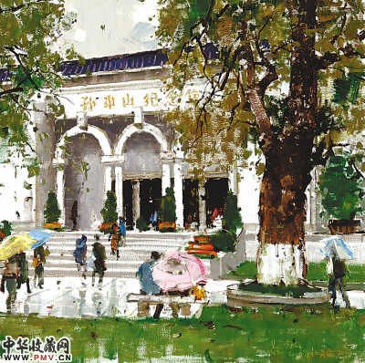 孙中山纪念馆（作者：谷钢　尺寸：120cm×120cm）