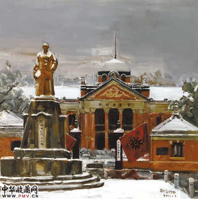 鄂军都督府（作者：胡朝阳　尺寸：120cm×120cm）