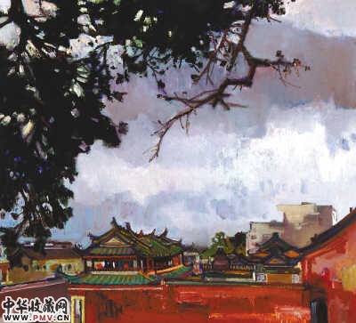 古楼文祠（作者：王辉 尺寸：110cm×100cm）