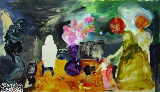 Karen Black The last flowers of summer Oil on board 67 x 117 cm 2010 Tristian Koenig