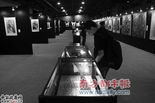 观众现场观看展览。实习生李坤南都记者叶志文摄