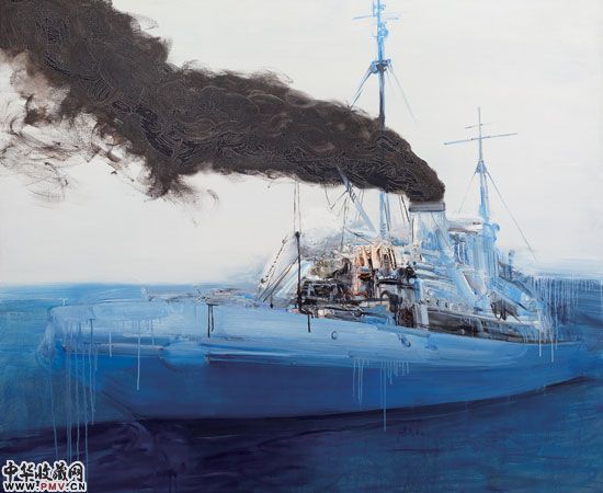 张新权作品《巡逻艇》