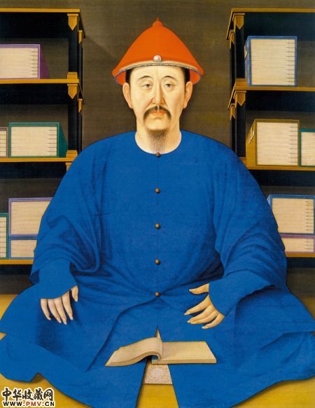 《康熙帝便服像》轴（局部）