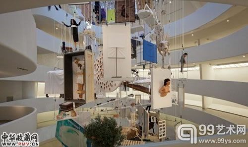 古根海姆悬挂展示卡特兰作品