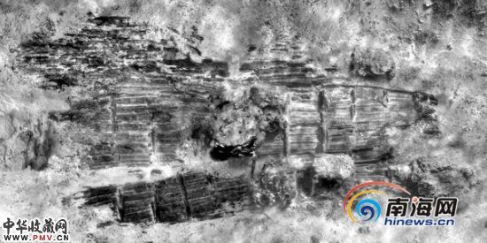 沉船遗址会景拼接照片