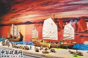 “华光礁 号沉船特展”区内，展出的唐宋以来，“海上丝绸之路”繁荣景象。