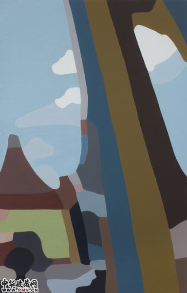 作品《泰国印象》，布面油彩，110×70cm