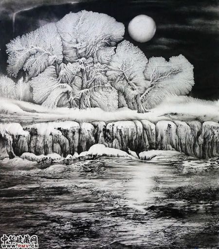 《夜幕下的松花江系列之一》