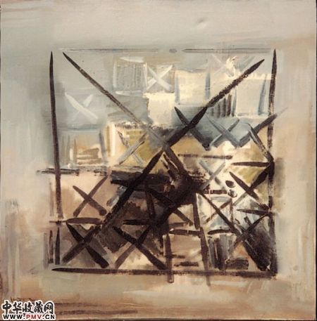 丁乙油画作品《禁忌》