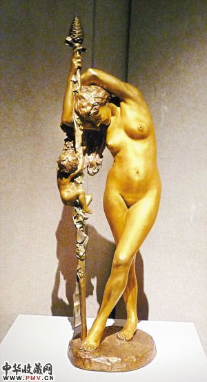 让－莱昂・热罗姆作品《酒神的女祭司与爱神》。