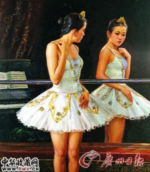 金荣 《芭蕾舞姑娘》 朝鲜油画