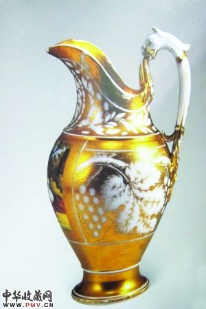 印花描金风景图执壶