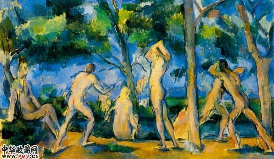 塞尚的《浴女》（1898～1900），莱奥和格特鲁德在1904年购藏，1914年后由格特鲁德继续独自收藏至1926年。现藏美国巴尔的摩美术馆