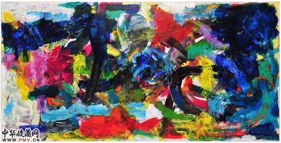 无题 170x340cm  布面丙烯 2013