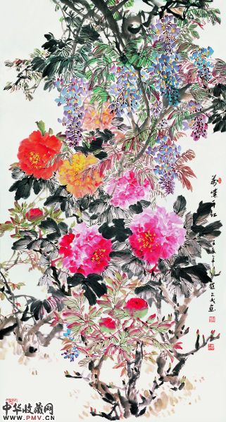 万紫千红  96cm×182cm  2012年