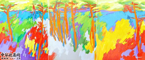 海湾中的色彩-150x360cm-布面油画-2011年