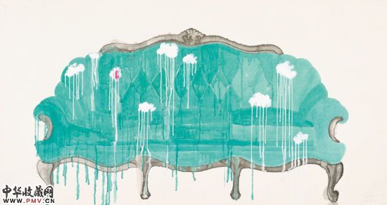 李婷婷 沙发 纸本水墨 97x182cm 2013