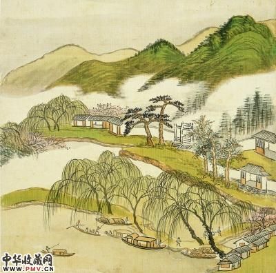 虞山十八景册页之一 清 吴谷祥