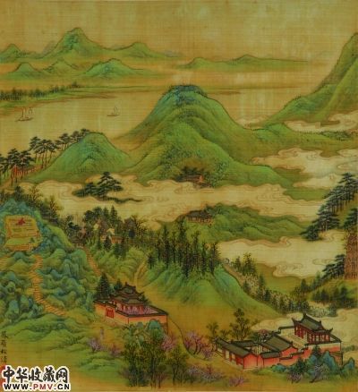 西湖胜景图册（国画） 清代 郁希范