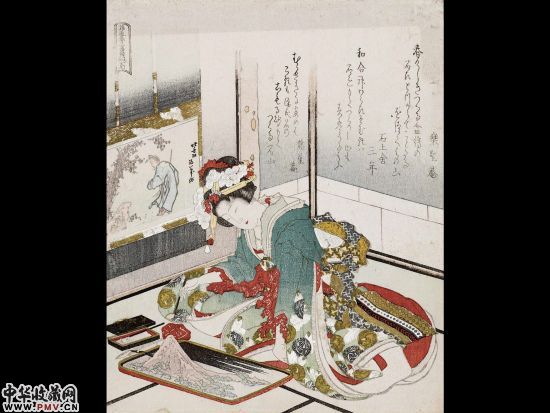 《稚?拳三番续之内 石》，葛饰北斋，1823年