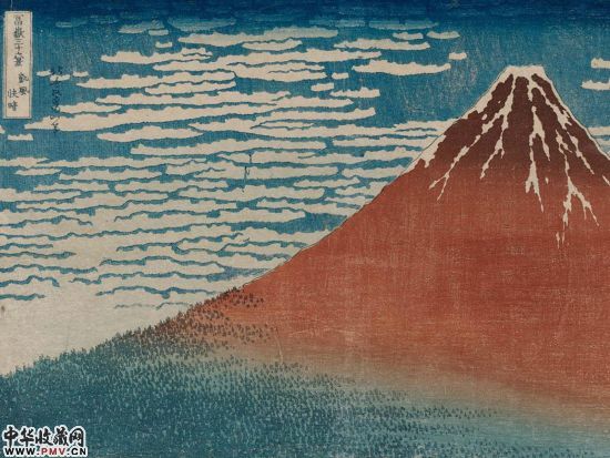 《富岳三十六景?凯风快晴》，葛饰北斋，1830年-1831年