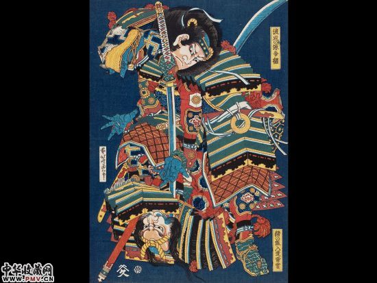 《渡边源吾钢与猪熊入道雷云》，葛饰北斋，1833年-1835年