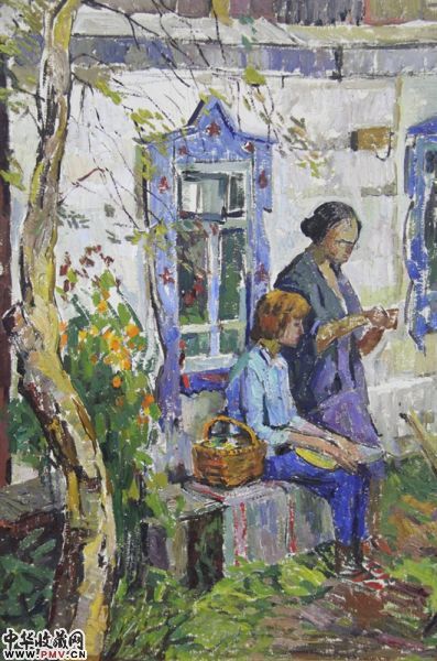 《窗前》 64cm×47cm油画画板 1963年