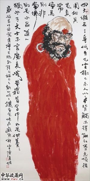 陈建坡 达摩 136cm×68cm 2005年 轴