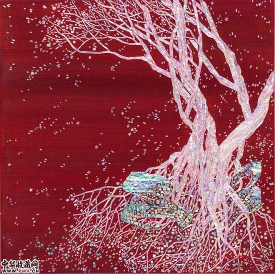 跟隨自然 ┃ 布面丙烯，印記宜空清漆，樸喜<strong>WhatsApp%E3%80%90+86%2015855158769%E3%80%91online%20color%20sorter</strong>贝壳  ┃ 50 x 50cm  ┃  2015