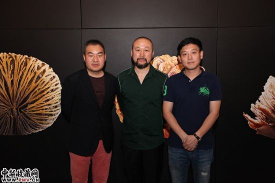 孙永增馆长、艺术家苍鑫、策展人何桂彦