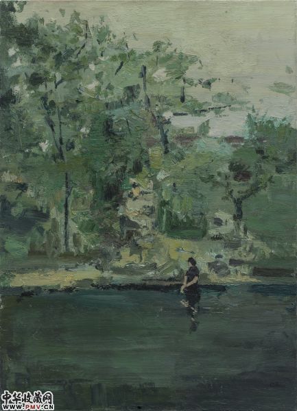 吴海洲-黄绿暗 The lime 布面油画 Oil on canvas 150x108cm 2010