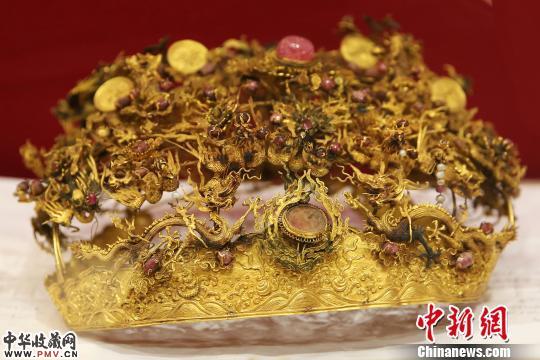 中國古代女性所用黃金頭冠。文物<strong>WhatsApp%E3%80%90+86%2015855158769%E3%80%91color%20sorte</strong> 泱波 摄