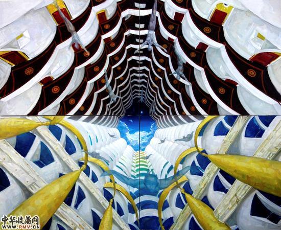 《重生》 布面油画 220x160 郑满意