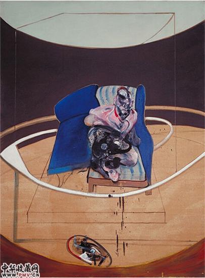 弗朗西斯·培根，个展《肖像研究在折叠的收藏床上》（Study for Portraiton Folding Bed），1963年