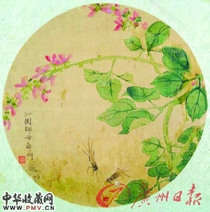 齐白石 《花卉蟋蟀》