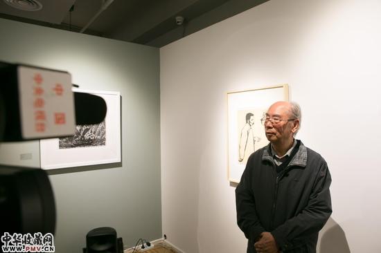 著名老艺术家伍必端先生接受中央电视台等媒体采访