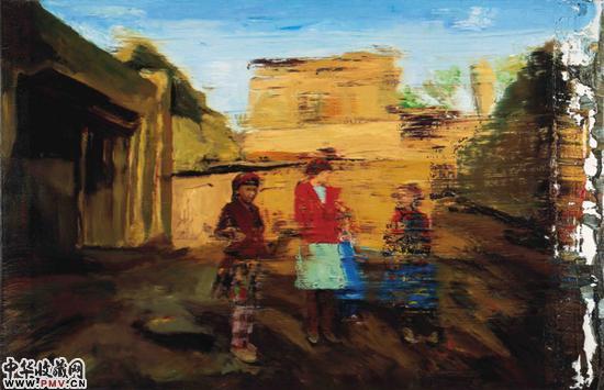 日常影像-库车一角    200x130cm  布面油画   2014